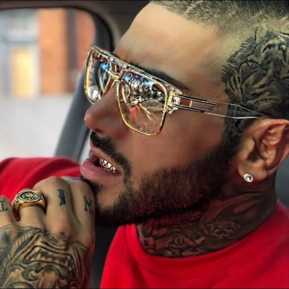 🆕Unisex Gold Frame Clear Sunglasses - Picture 5 of 5